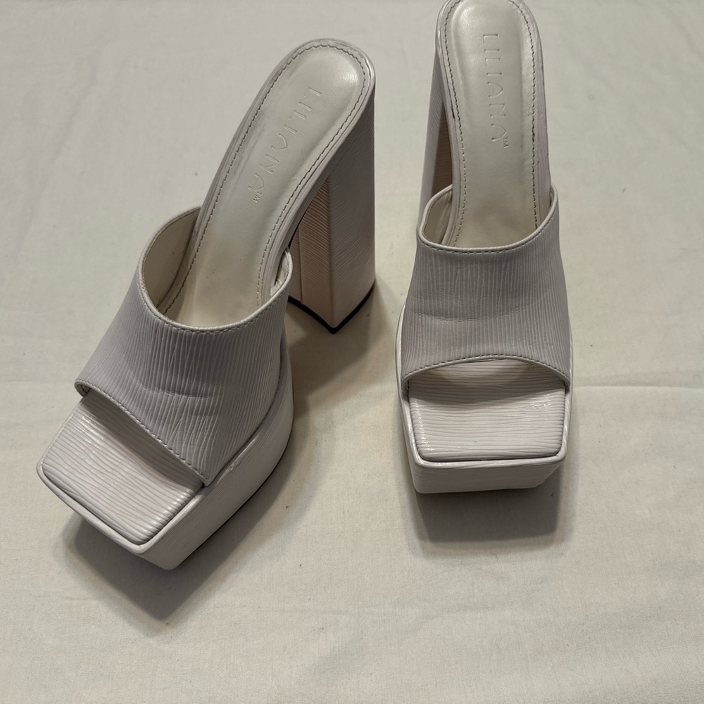 White forever 21 platform heel